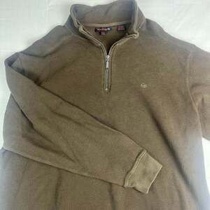 Wolverine  1/4 Zip Mens 2XL Waffle Knit Outdoor Workwear Gorpcore Brown